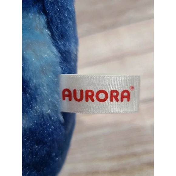 Aurora Plush Dragon Stuffed Animal Blue Tie Dye Sparkle Tales Gold Green Wings - Picture 4 of 4